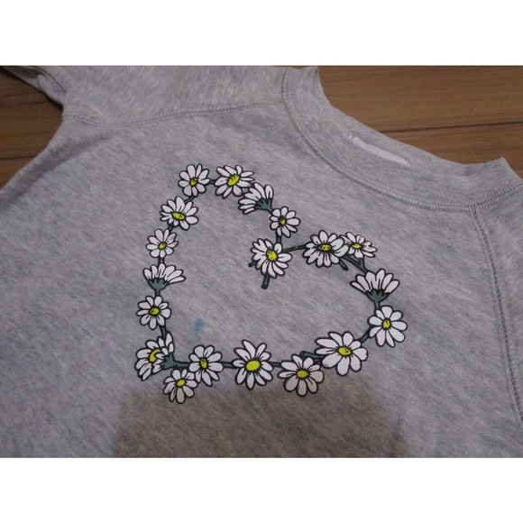 Stella McCartney Kids gray print daisy heart  sweatshirt size 3yrs PLS READ - Picture 5 of 9